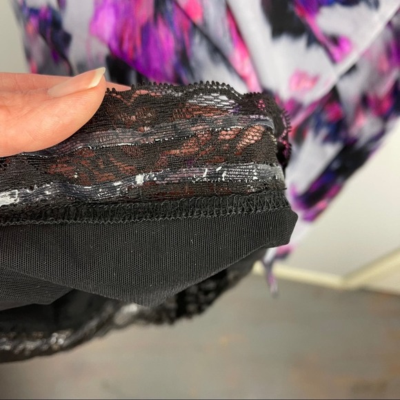 NYDJ Sz 4P Sylvia Dress Berry Tweed V-Neck Side Twist Slimming 3/4 Sleeve NEW - Picture 5 of 7